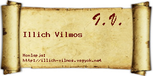 Illich Vilmos névjegykártya