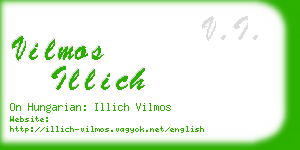 vilmos illich business card